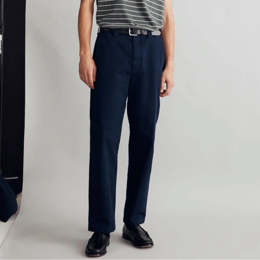 NWT Madewell Men's Vintage Straight Chino Pants Navy Blue NH746